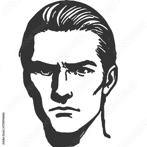 Lasting Scars of the Mind Vintage Illustration Vector