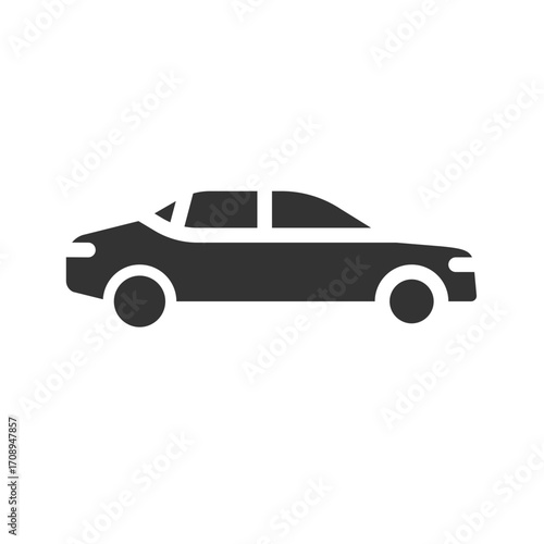 sedan icon solid glyph , car, automobile 