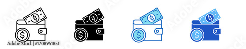 Budget  Icon Set Multiple Style Collection