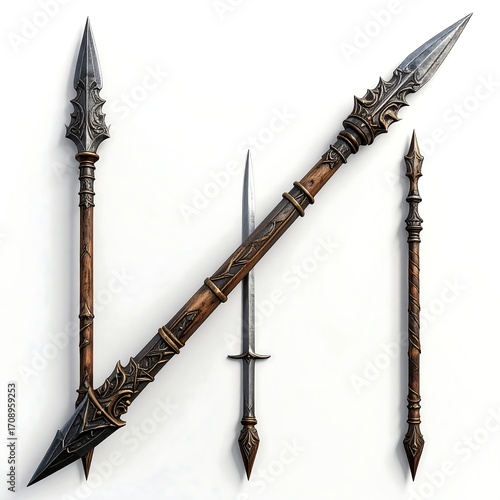 Fantasy weaponry displayed