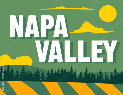 Napa Valley California with beautiful views