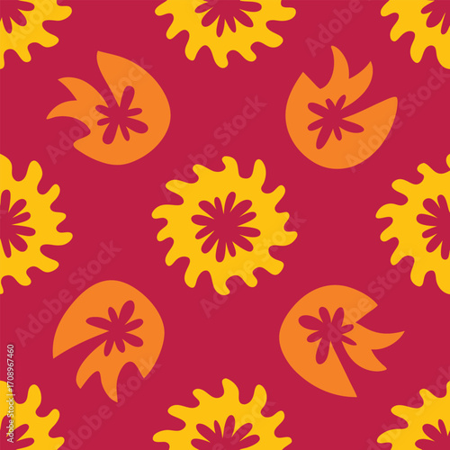 Irregular Hand Drawn Seamless Pattern for Modern Prints and Backgrounds