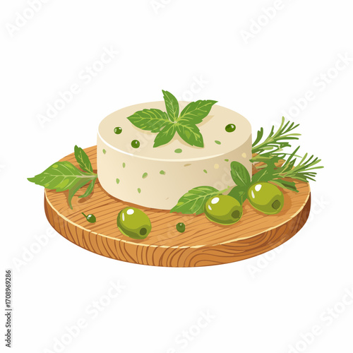 Käse mit Oliven