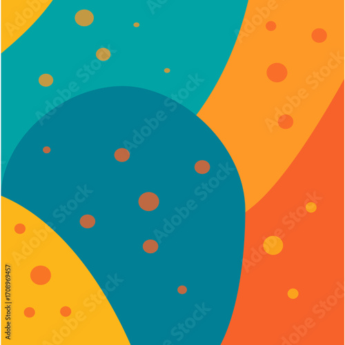 Colorful abstract geometric background with circles