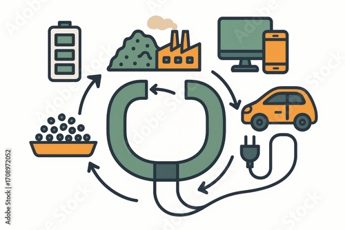 Connecting Sustainable Technologies with Eco-friendly Innovations Depicting the Circular Economy of Electric Vehicles and Smart Devices Enhancing Green Manufacturing Concepts