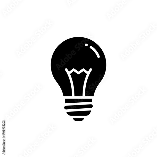 Illuminate Ideas A Clean Vector Illustration of a Classic Light Bulb for Design Inspiration