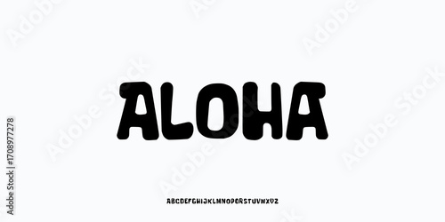 Modern playful cartoon comic sponge alphabet letter and number set. funky font or typography. Vector bold font for poster, flyer, book cover, greeting card, product packaging, graph	
