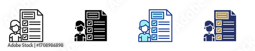 Assignment  Icon Set Multiple Style Collection