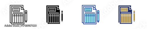 Content  Icon Set Multiple Style Collection