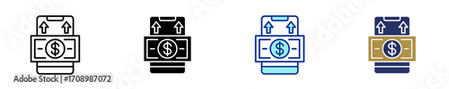 Cash Flow  Icon Set Multiple Style Collection