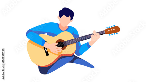 man playing guitar