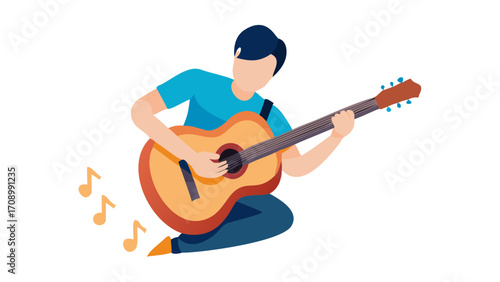 man playing guitar