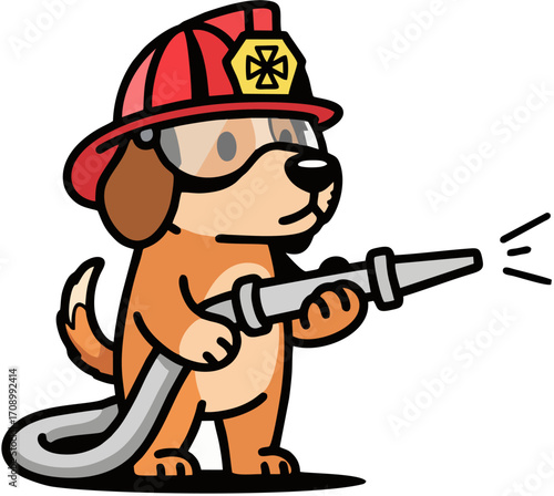 Firefighter Dog on Standby