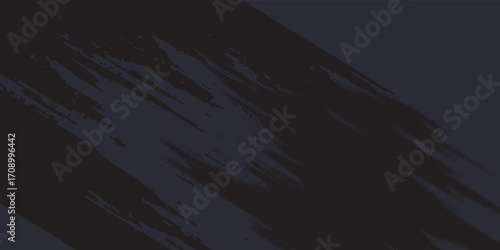 Black halftone dots blue color pattern gradient grunge texture background. Dot pop art comic sport style vector illustration.