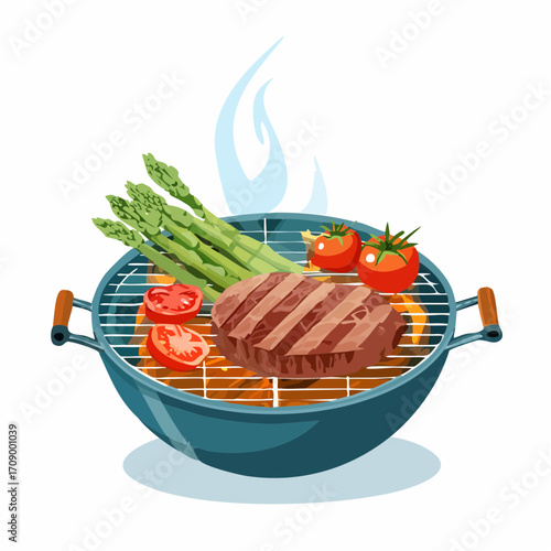 Fleisch auf einem Grill