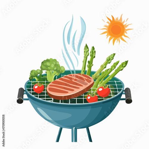 Fleisch auf einem Grill