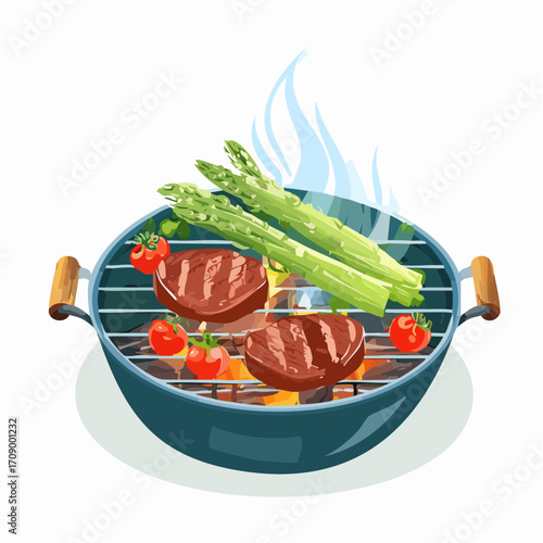 Fleisch auf einem Grill