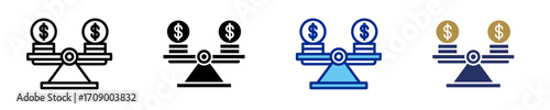 Balance  Icon Set Multiple Style Collection