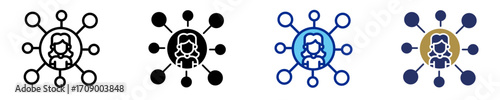 Networking  Icon Set Multiple Style Collection