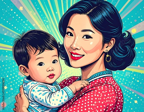 Portrait of a mother and child