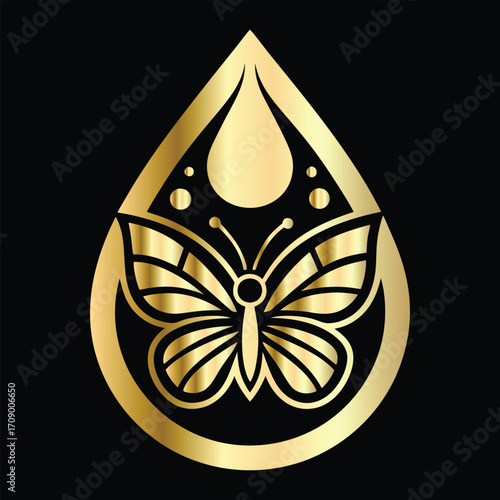 Beauty salon logo design. Elegant beauty salon logo. Butterfly logo.