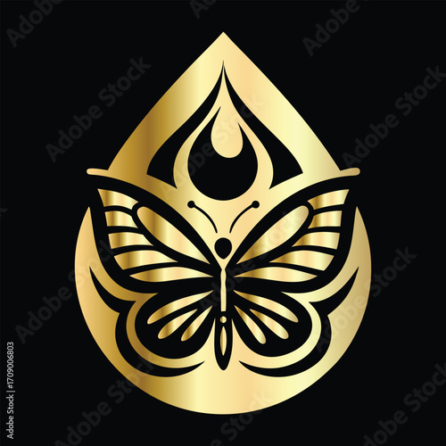 Beauty salon logo design. Elegant beauty salon logo. Butterfly logo.