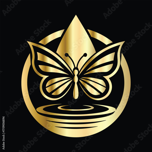 Beauty salon logo design. Elegant beauty salon logo. Butterfly logo.