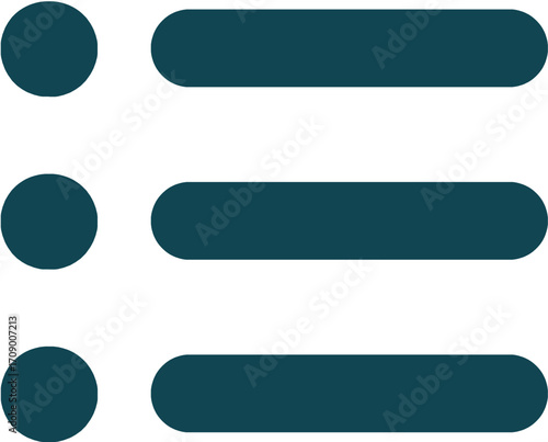 Simple Bullet Point List Icon