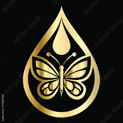 Beauty salon logo design. Elegant beauty salon logo. Butterfly logo.