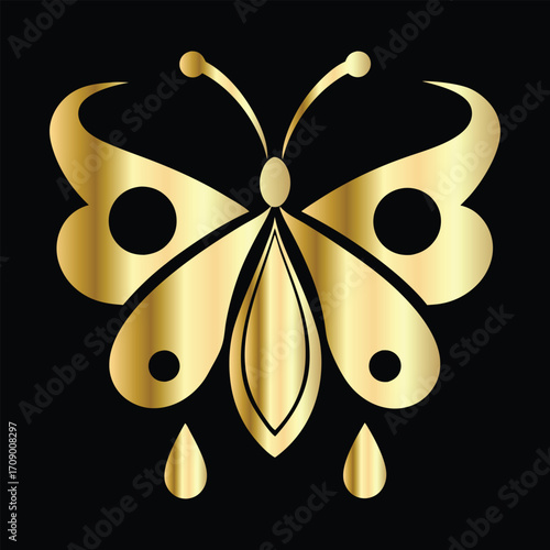 Beauty salon logo design. Elegant beauty salon logo. Butterfly logo.