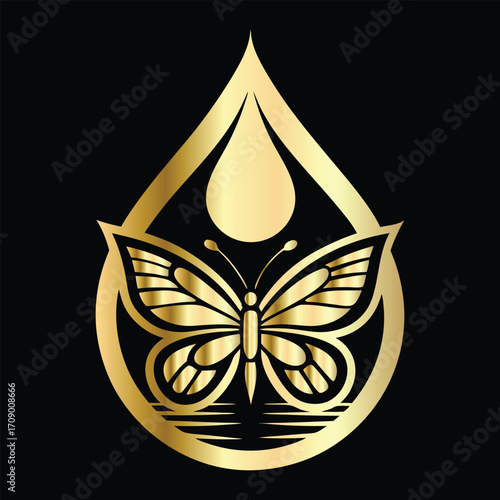 Beauty salon logo design. Elegant beauty salon logo. Butterfly logo.