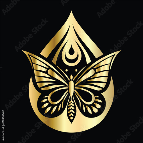 Beauty salon logo design. Elegant beauty salon logo. Butterfly logo.