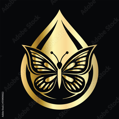 Beauty salon logo design. Elegant beauty salon logo. Butterfly logo.