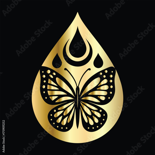 Beauty salon logo design. Elegant beauty salon logo. Butterfly logo.