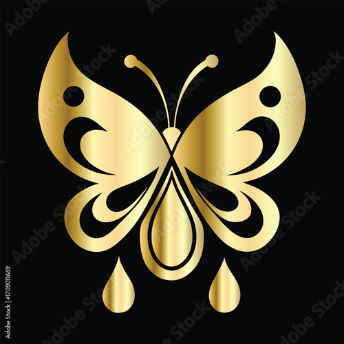 Beauty salon logo design. Elegant beauty salon logo. Butterfly logo.