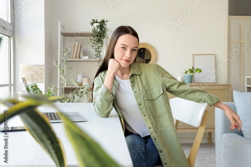 Young woman working remotel...