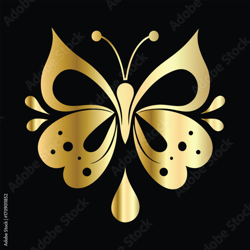 Beauty salon logo design. Elegant beauty salon logo. Butterfly logo.