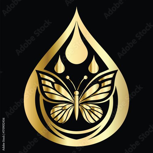 Beauty salon logo design. Elegant beauty salon logo. Butterfly logo.