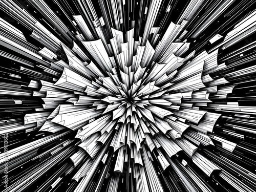 Exploding Abstract Geometric Shapes