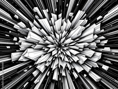Explosive Burst of Crystalline Structures