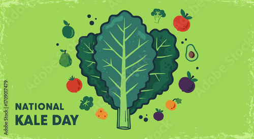 Vector illustration National kale day