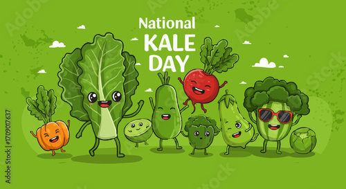 Vector illustration National kale day