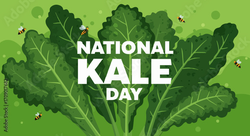 Vector illustration National kale day