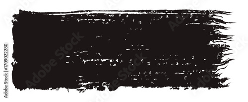 手書き筆タッチの四角フレーム/黒