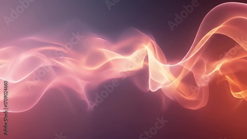 Abstract flowing forms in warm, glowing hues