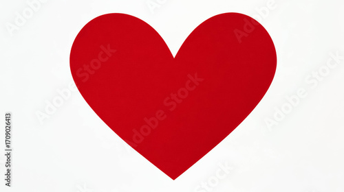 Free Download Vibrant red heart shape displayed against a minimalist white background, representing love and emotion in visual storytelling - GFXLoad