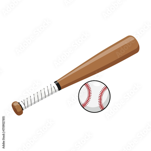 Wooden Baseball Bat and Ball Set, Classic Sports Equipment