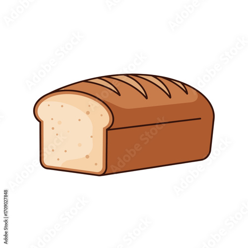 Freshly Baked Loaf of Bread Illustration