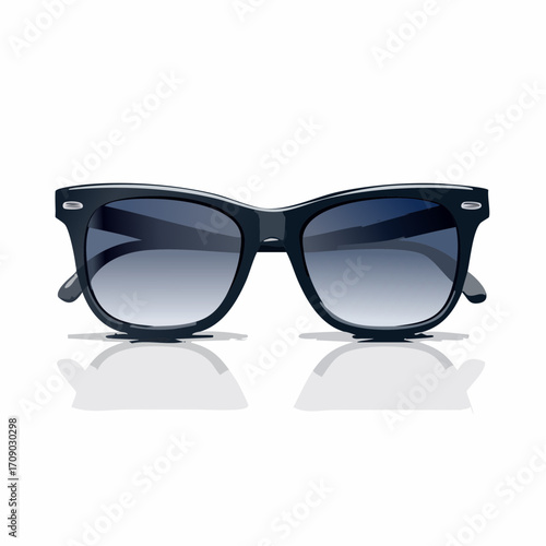 Stylish Dark Sunglasses with Shadow Reflection
