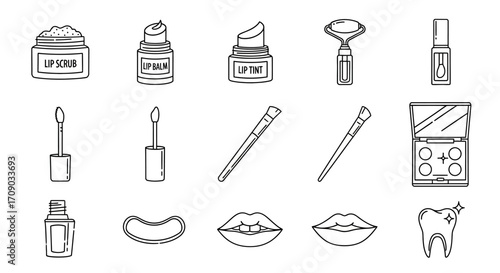 Collection of Lip Care and Makeup Products